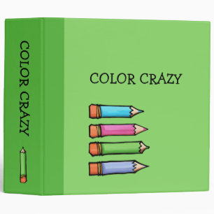 Coloured Pencils green Binder