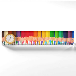 Coloured pencils nameplate