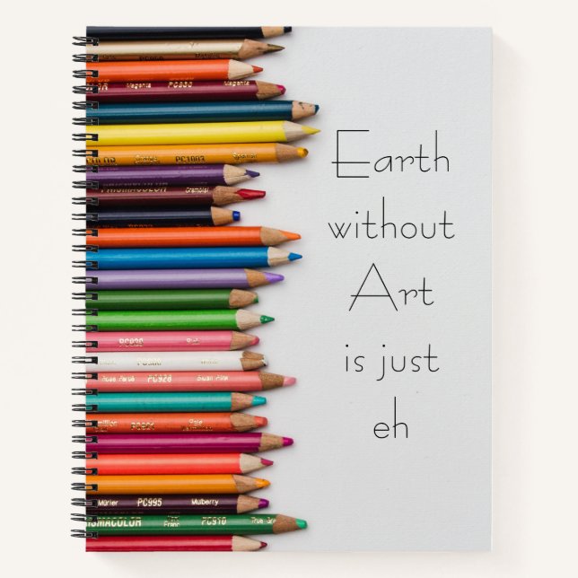 Coloured pencils paint multi-coloured artist Journ Notebook (Front)