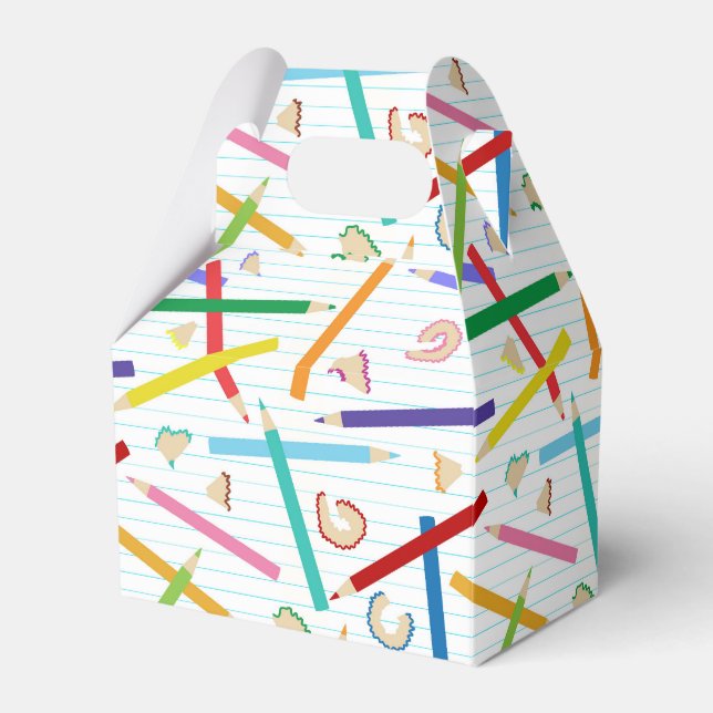 Coloured Pencils Pattern Favor Box (Front Side)