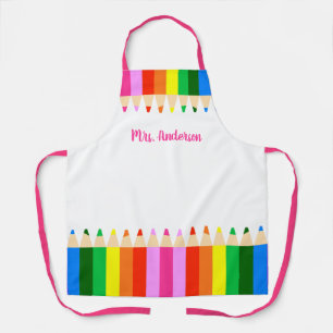 Coloured Pencils Personalize Apron