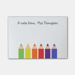 Coloured Pencils Post-it Notes