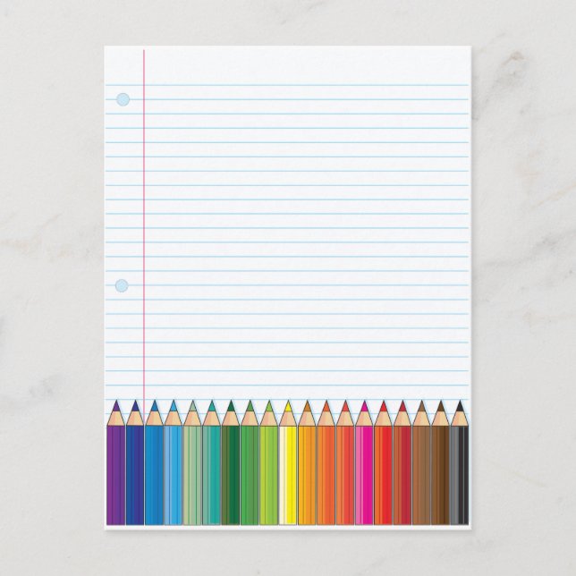 Coloured Pencils Postcard (Front)