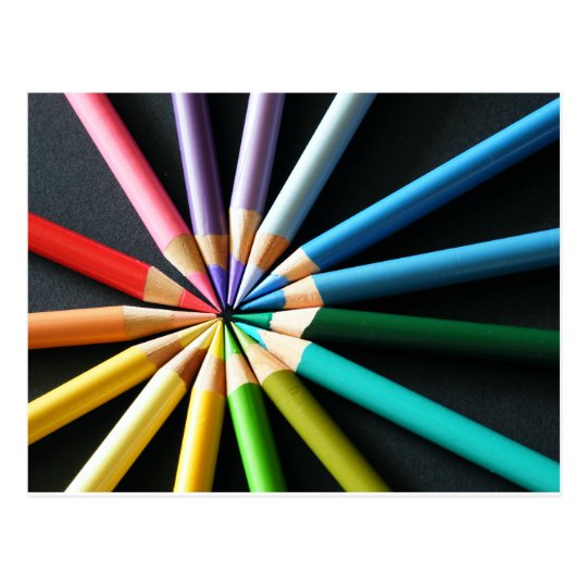 Coloured Pencils - Postcard