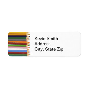 Coloured Pencils Return Address Labels