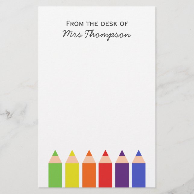 Coloured Pencils Stationery (Front)