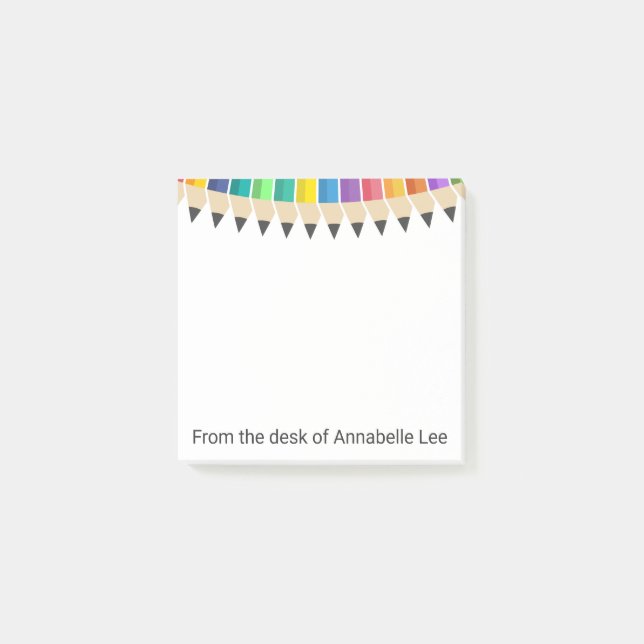 Coloured Pencils Swag Post-it Notes (Front)