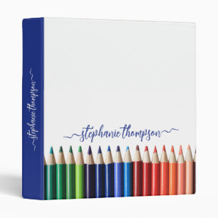 Coloured Pencils with Name Binder