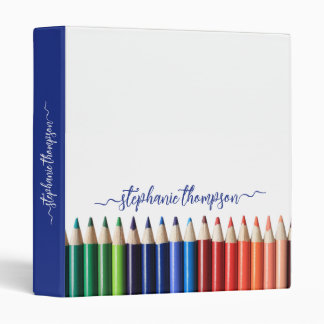Coloured Pencils with Name Binder