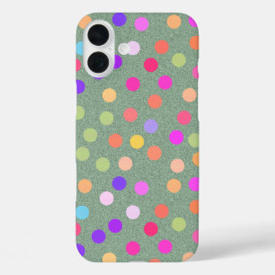 Coloured Poka Dot iPhone 16 Plus Case
