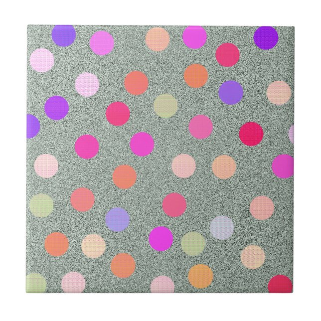 Coloured Poka Dot Tile (Front)