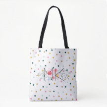 Coloured Polka Dot Tote Bag with your Initials