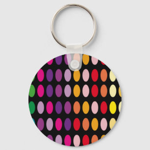 Coloured Polka Dots Keychain