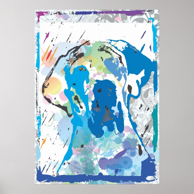 Coloured poster “great dane " (Front)