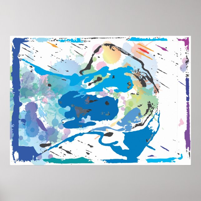 Coloured poster “great dane " (Front)