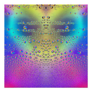 Coloured Rain Drops Poster