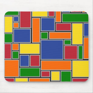 Coloured Rectangles Mouse Pad