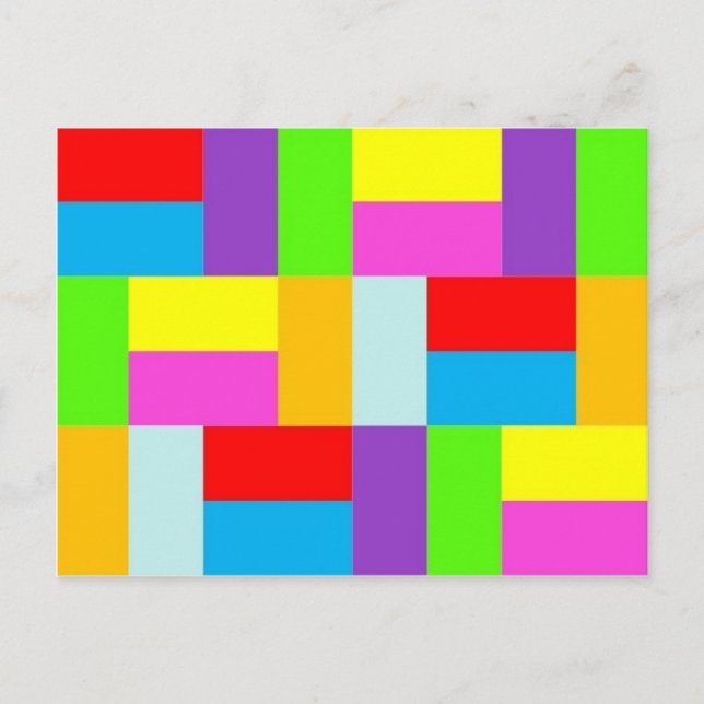 Coloured Rectangles Postcard (Front)