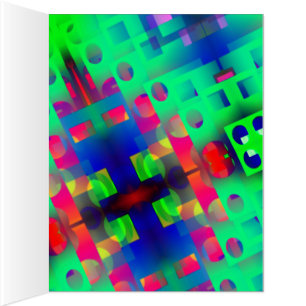 Coloured rectangles with hole, sunken in the centr