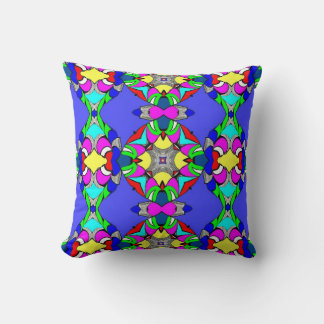 Coloured Retro Kaleidoscope Art Cushion