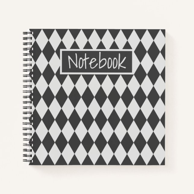 Coloured rhombus elegant throw pillow notebook (Front)