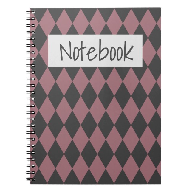 Coloured rhombus elegant throw pillow notebook (Front)