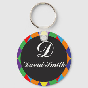 Coloured Rhombus Keychain