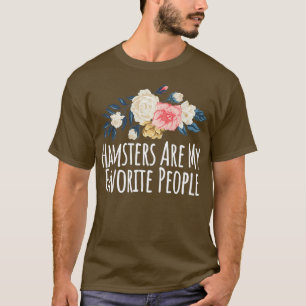 Coloured Saying Hamsters Are My Favourite People T-Shirt