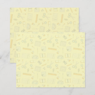 Coloured School Supplies Pattern