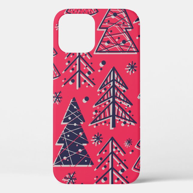 Coloured seamless pattern wallpaper with christmas Case-Mate iPhone case (Back)