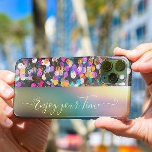 Coloured sequin glitter Iphone cases