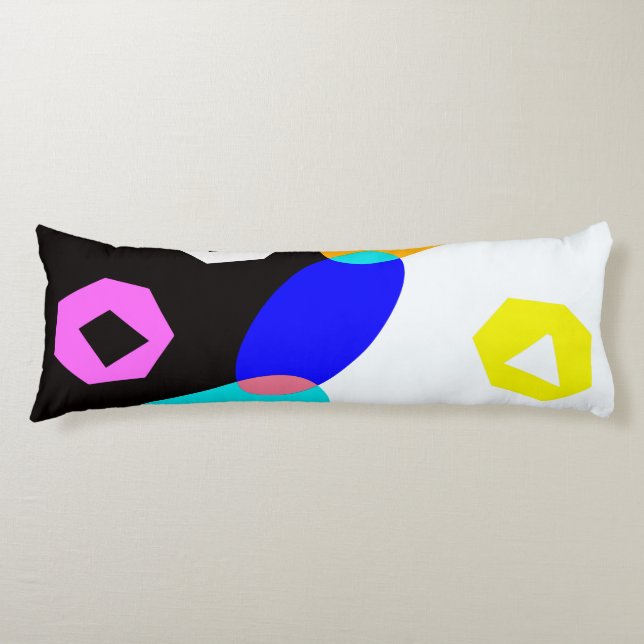 Coloured shapes body pillow (Front)