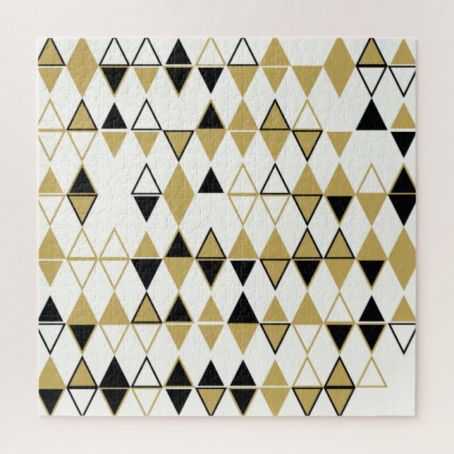 Coloured shapes, geometric abstract pattern jigsaw puzzle (Vertical)