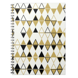 Coloured shapes, geometric abstract pattern notebook
