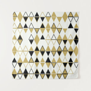 Coloured shapes, geometric abstract pattern tapestry