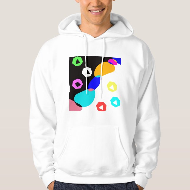 Coloured shapes hoodie (Front)