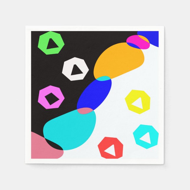 Coloured shapes napkin (Front)