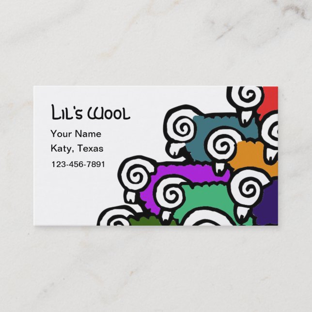 Coloured Sheep Business Card (Front)