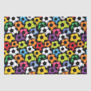 Coloured Soccer Balls Tissue Paper