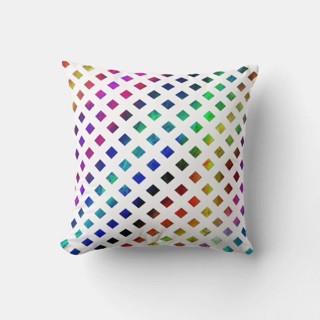 Coloured Sparkle Throw Pillow (Front)