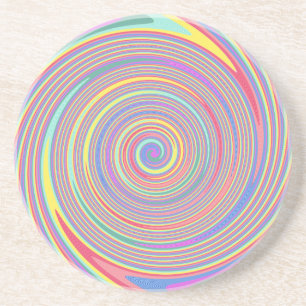 Coloured Spiral Swirl Coaster