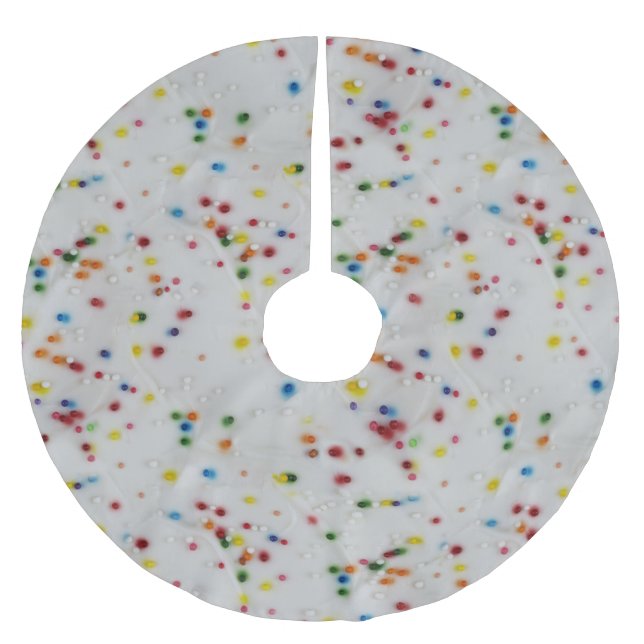 Coloured Sprinkles Brushed Polyester Tree Skirt (Front)