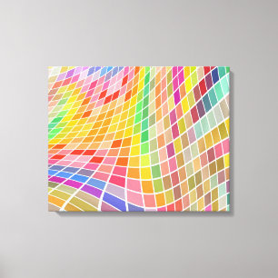 Coloured Squares Art-Customizable Wrapped Canvas