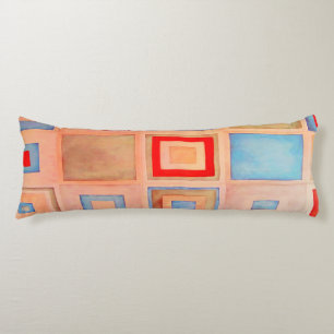 Coloured squares body pillow