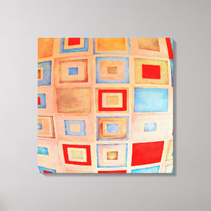 Coloured squares canvas print