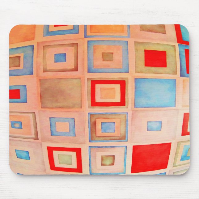 Coloured squares mouse pad (Front)