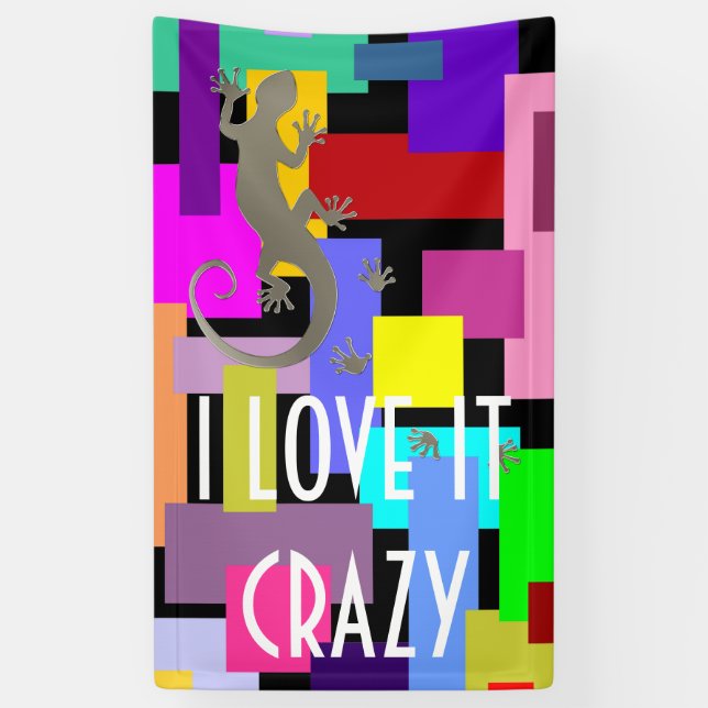 Coloured Squares & Rectangles + your backgr. & ide Banner (Vertical)