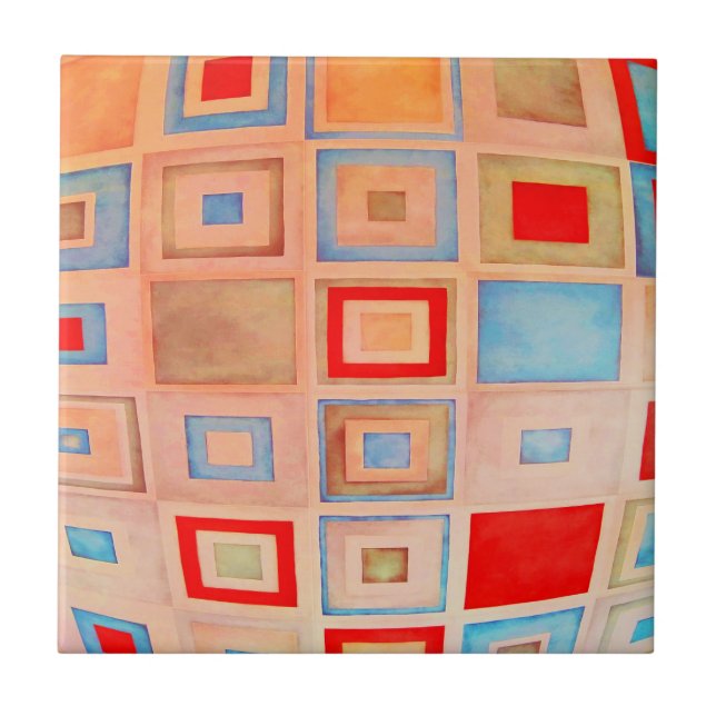 Coloured squares tile (Front)