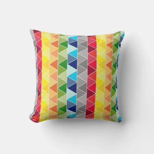 Coloured Sripes Reversible Throw Pillow