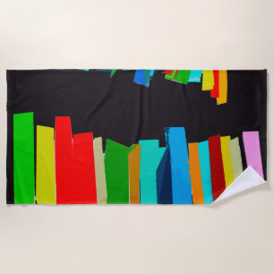 Coloured stairs beach towel